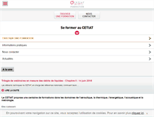 Tablet Screenshot of formation.cetiat.fr